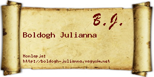 Boldogh Julianna névjegykártya